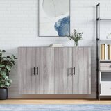 The Living Store Stenska omarica 2 kosa siva sonoma 69,5x34x90 cm - Stenska Omara, (21435100) Cene