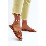 Boto Women's Eco Leather Flat Heel Sandals Brown Moldela | ePonuda.com