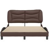  Okvir za krevet bez madraca Hvar smeđi 140x190 cm od umjetne kože | shoptok.hr