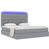  LED krevet za pohranu s madracem Svjetlosiva 180 x 200 cm | shoptok.hr