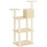  Penjalica za mačke sa stupovima za grebanje krem 118,5 cm | shoptok.hr