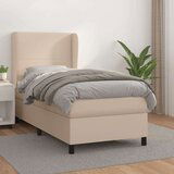  Box spring postelja z vzmetnico kapučino 80x200 cm umetno usnje, (20899896) Cene