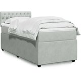 Box spring krevet s madracem svjetlosivi 80 x 200 cm baršunasti | shoptok.hr