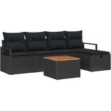  Sjedeća garnitura za vrt 6 kom. poliratan 230 x 117 x 85 cm | shoptok.hr