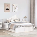  Okvir kreveta s uzglavljem bijeli 120 x 190 cm od borovine | shoptok.hr