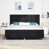  LED Box Spring Krevet s madracem Crna 200 x 200 cm tkanina - Crna 200 x 200 cm Dizajn dijamantskih blokova | shoptok.hr