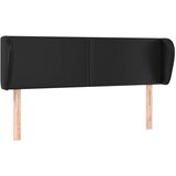 Maison Chic Posteljno vzglavje - Vzglavna omarica - Nočna omarica z ušesi črno 147x23x78/88 cm umetno usnje, (21710128) | Shoptok.si