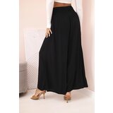 Kesi Włoski Women's viscose trousers with elastic waistband black | shoptok.hr
