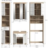 MID.YOU Kopalnica Lambada, Barva Hrasta, Bela, 4-Delna | Shoptok.si