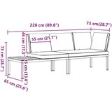 vidaXL 2-dijelni set vrtnih sofa s jastucima crni aluminijski | shoptok.hr