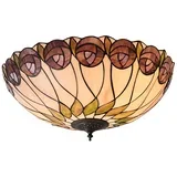 64173 - plafonsko svetlo tiffany hutchinson 2xE27/60W/230V prečnik 50 cm