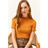 Olalook Women's Mustard Baby Overlock Blouse | shoptok.hr