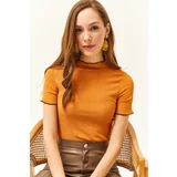 Olalook Women's Mustard Baby Overlock Blouse