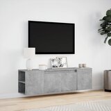  Zidni TV ormarić s LED svjetlima boja betona 135x31x39,5 cm | Eponuda.com
