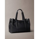 Calvin Klein Nakupovalna torba 'BUCKLE' črna | Shoptok.si