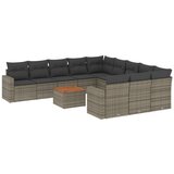 Maison Chic Seti vrtnega pohištva - Vrtna garnitura - Vrtni pohištvo set 12-delna z blazinami siva poli ratan, (21810726) | Shoptok.si
