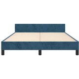  Posteljni okvir z vzglavjem temno moder 140x190 cm žamet, (20795045) | Shoptok.si