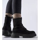 Gemre Black ankle boots workers hiking boots on a massive sole Riel | Shoptok.si
