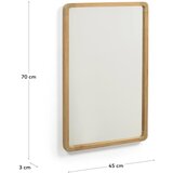 Kave Home Zidno ogledalo s okvirom od masivnog drveta 45x70 cm Shamel – | shoptok.hr