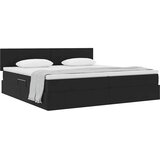 Krevet s od storage s madracem Crna 200 x 200 cm Baršun | shoptok.hr