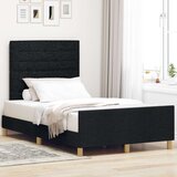  Crni krevetni okvir 120x200 cm od tkanine | shoptok.hr