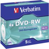 Verbatim 1x5 DVD-RW 4,7GB 4x Speed, Jewel Case | shoptok.hr