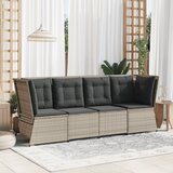  Kutna vrtna sofa od poliratana s jastucima svijetlosivi | shoptok.hr