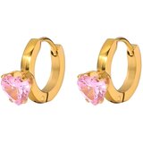 IZMAEL Naušnice BA-23560 - Zlatna / Ružičasta | shoptok.hr