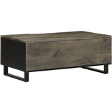  Stolić za kavu crni 100 x 54 x 40 cm od masivnog drva manga | shoptok.hr