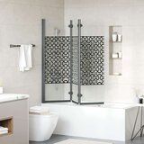  Ograda za tuš Crna i prozirna 130 x 130 cm Staklo otporno na udarce | shoptok.hr