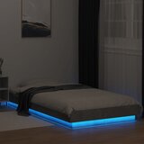  Okvir kreveta s LED svjetlima boja betona 100 x 200 cm drveni | shoptok.hr