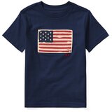 Polo Ralph Lauren Majica 'FLAG' ecru / mornarska / rdeča Cene