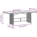vidaXL Vrtna garnitura - 7-dijelni vrtni blagovaonski set sivi od poliratana - Bez naslona za noge 7 | shoptok.hr