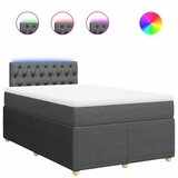 vidaXL Box spring postelja z vzmetnico temno siva 120x190 cm blago, (21308736) | Shoptok.si