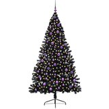  Umjetno predsvijetljeno božićno drvce Crna 210 cm PVC | shoptok.hr