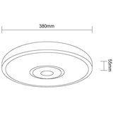 Globo 48580R - LED plafonsko svetlo CALLIE LED/24W/230V, prečnik 38 cm, mat hrom | Eponuda.com