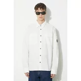 C.P. Company Pamučna košulja Gabardine Pocket za muškarce, boja: bijela, regular, s klasičnim ovratnikom, 16CMSH157A002824G