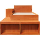  Posteljni okvir brez vzmetnice rjava 80x200 cm trdna borovina | Shoptok.si