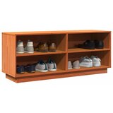 Ormarić za cipele voštano smeđi 110x34x45 cm masivna borovina | Eponuda.ba