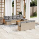 vidaXL 11-dijelni set vrtnih sofa od poliratana s jastucima bež | shoptok.hr