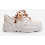 Boto Women's Platform Sneakers With Decorative Lacing White Mistra | Shoptok.si