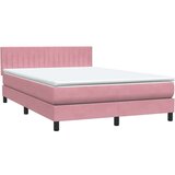  Box Spring krevet s madracem ružičasti 160x220 cm baršun | shoptok.hr