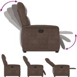  Naslonjač smeđi tkanina od mikrovlakana | shoptok.hr