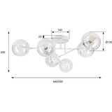  Plafonski luster MALENA 6xE14/5W/230V bela/prozirna | Eponuda.com