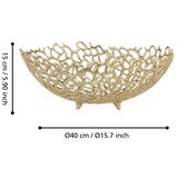 Eglo 427496 - Dekorativna činija KIMITSU, prečnik 40 cm, zlatna | Eponuda.com