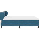 vidaXL Box Spring krevet s dušekom tamnoplavi 160x200 cm baršun | shoptok.hr