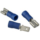  Ravna nasadna stopica (Širina: 4,8 mm, 1,5 mm² - 2,5 mm², 10 x ravnih konektora, 10 x ravnih utičnica, Plave boje) | shoptok.hr
