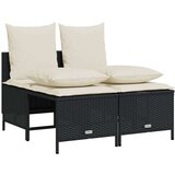  4-dijelni set vrtnih sofa od poliratana s jastucima crni | shoptok.hr