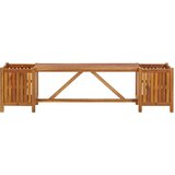  Klupa s 2 sadilice 150x30x40 cm masivno bagremovo drvo | shoptok.hr