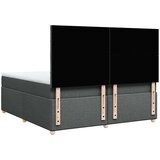 vidaXL Krevet s oprugama i madracem tamnosivi 200 x 200 cm od tkanine | shoptok.hr